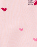 Macacão pijama bebê pezinhos corações rosa | Carter's