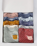 Kit body bebê 10 peças borboletas abelhas e corações + caixa presente M multicor | Carter's